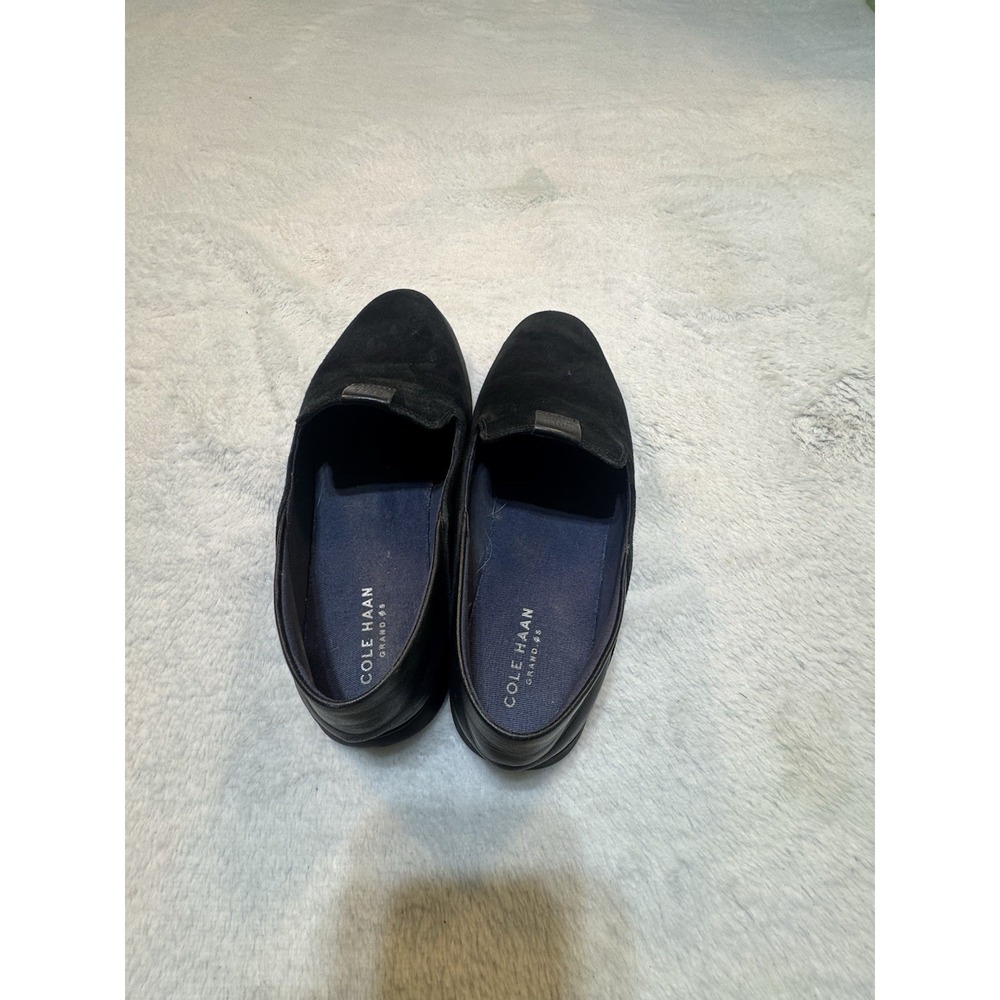 Cole Haan Women's Shoes Black Suede Leather Grand.OS Slip-On  WO8648 Size 7B - Picture 5 of 9